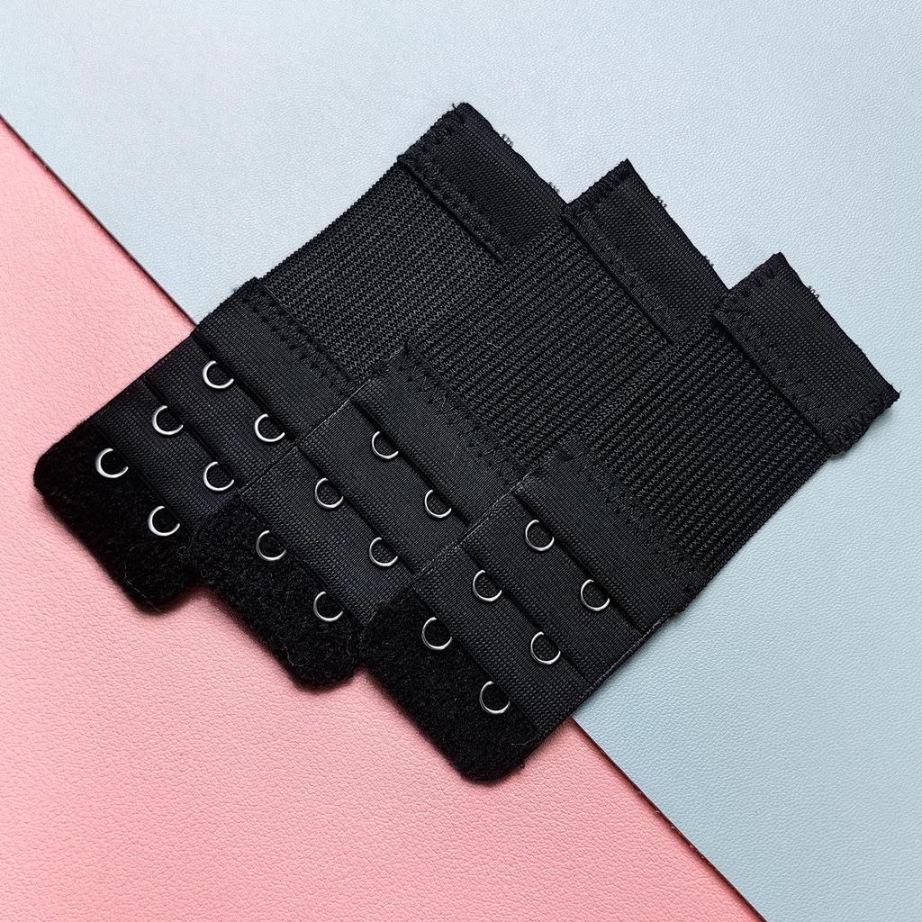 Estensore Elastico Internazionale per Reggiseno - Confezione da 3, Fibbie di Estensione a 2 File