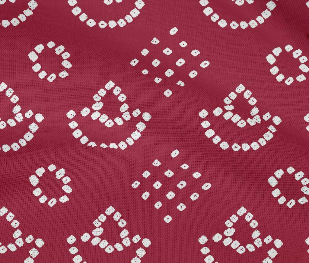 oneOone Cotton Flex Carmine Red Fabric Ethnic Bandhani Craft Projects Decor Fabric Printed By The Yard 40 Inch