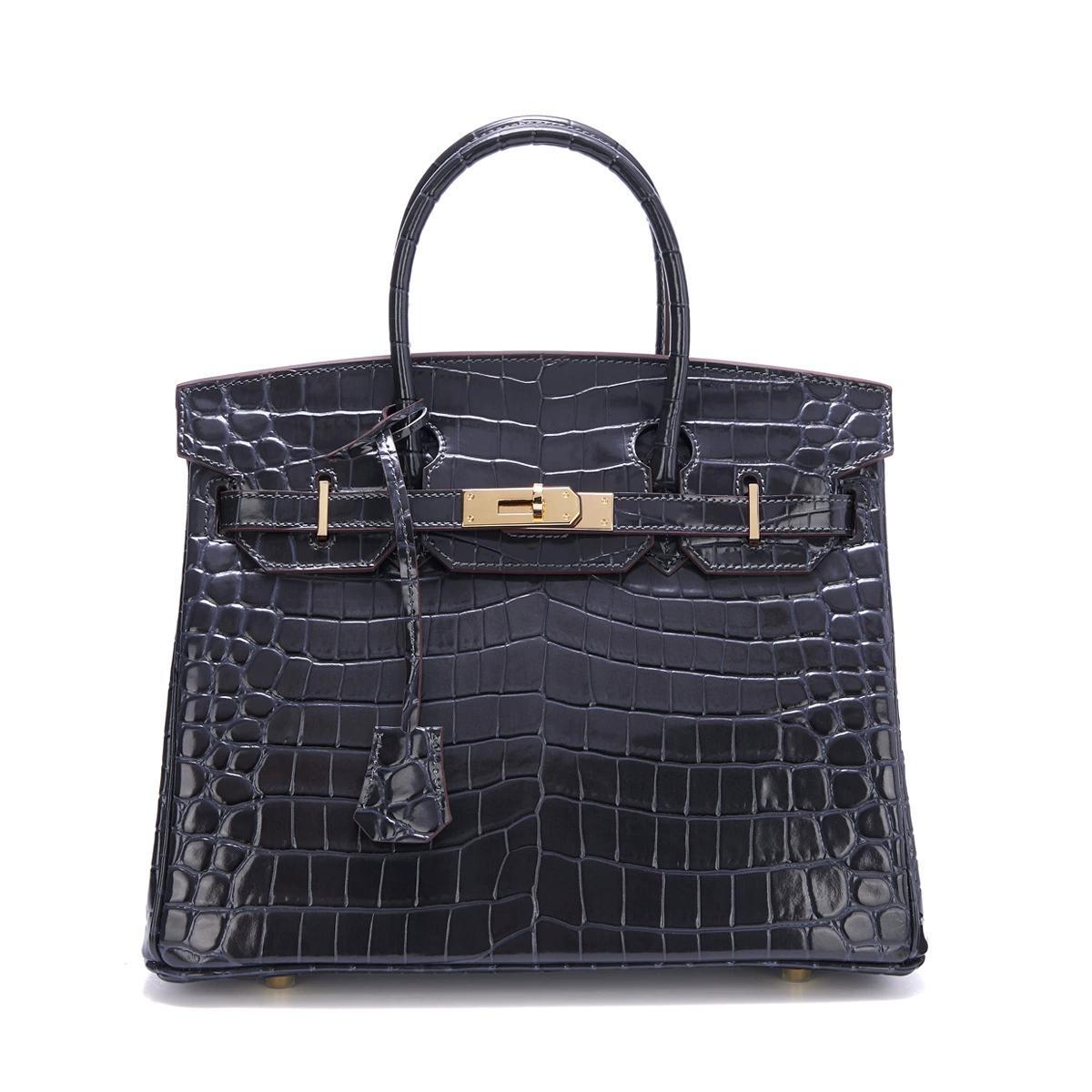 

Нова шкіряна платинова сумка з крокодиловим дизайном, модна жіноча велика сумка та сумка через плече у стилі коров’ячої шкіри 25x14x19cm сірий колір