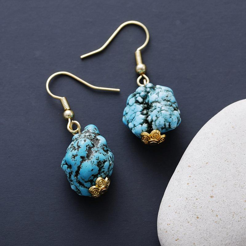 Bohemian Holiday Turquoise Earrings Earrings Popular Accessories