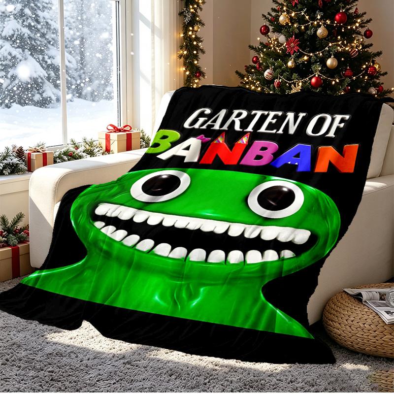 Game Rainbow Friends Pattern Blanket for Home Decoration, Bed, Sofa, Car Travel, Camping, Suitable for All Seasons, Birthday Christmas Gift