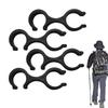 1 Pair Walking Stick Buckle TrekPole Basket Rubber Tip Carbon Fiber Hikes Telescopic Hiking Poles Clasp
