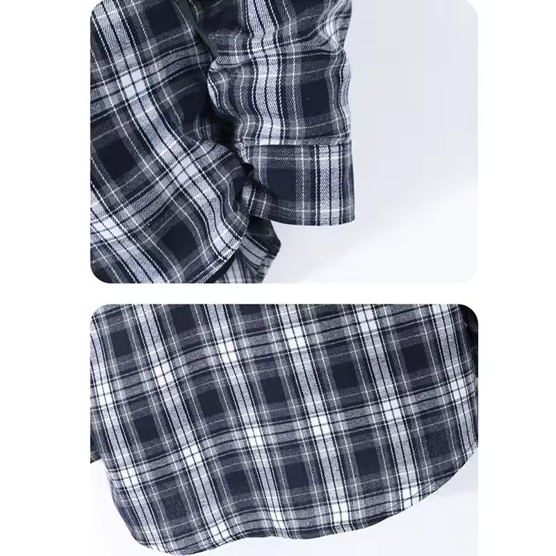Shirts Men Casual Men Shirts Male Spring Summer Plaid Long Sleeves Shirts Clothing Youth Boy Coats S-5XL