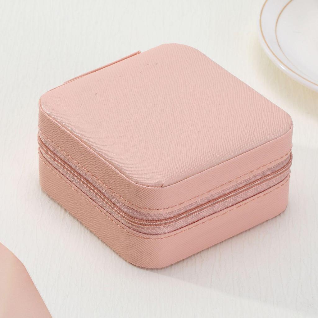 Double-Layer Leather Jewelry Box with Lock for Earrings and Handcrafted Accessories