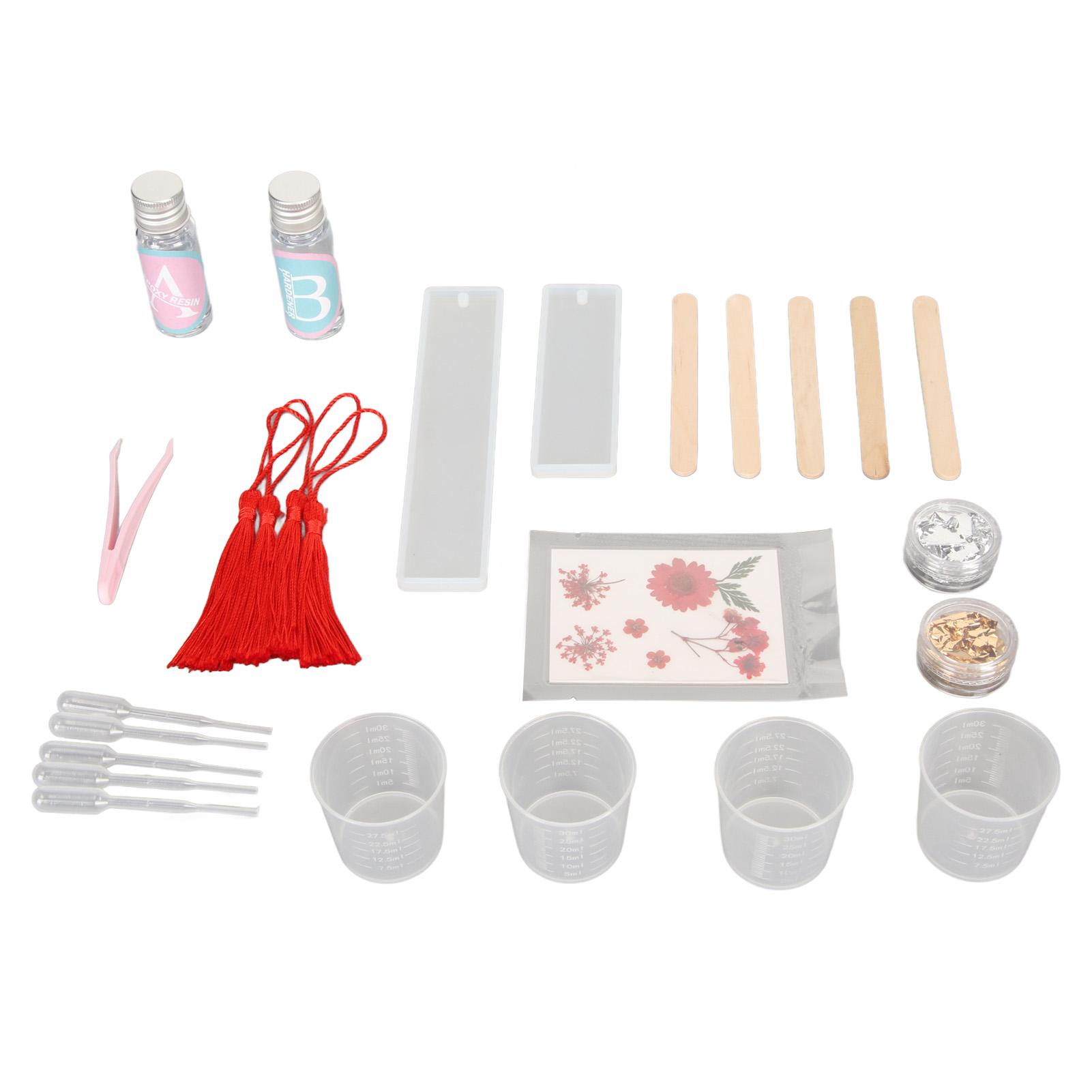 

Набор силиконовых форм из смолы для закладок DIY Высокопрозрачный Утолщенный Без запаха Набор силиконовых форм из смолы для красный