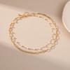 Double Layer Pearl Clavicle Chain Elegant Gold Necklace For Women