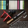 2026 New Fixed Angle Knife Sharpener, Aluminum Bottom Diamond Sharpening Stone Agate Whetstone Home Clamp Table Knife Sharpener