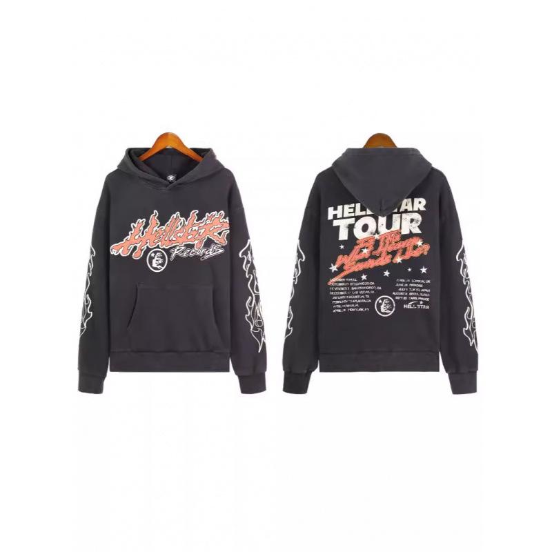 Unisex Retro Distressed Print Hoodie - Herbst/Winter Mode