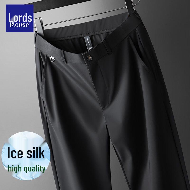 ROTS Men s Ice Silk Relaxed Fit Straight-Leg Quick-Dry Casual Pants 3XL