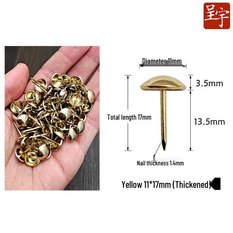 Antique-style Round Head Sofa Decoration Nails, Retro Pushpins, Thickened and Smooth Foam Nails, Furniture Hardware.