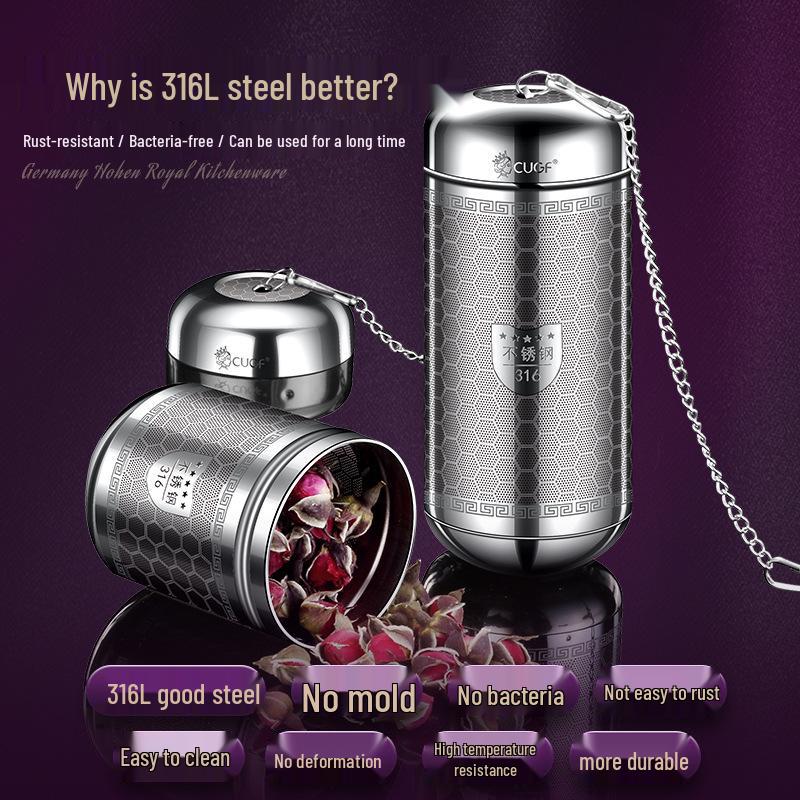 316 Stainless Steel Tea Infuser & Strainer for Kettles & Thermos Cups