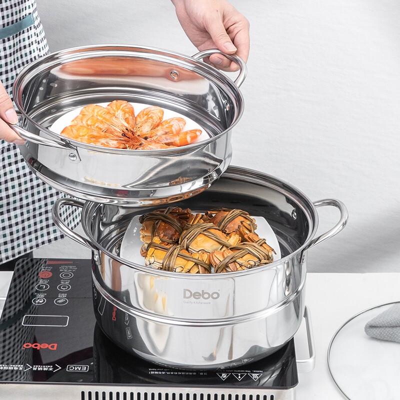 DeBao Edelstahl Doppelschicht Multifunktionsdampfgarer