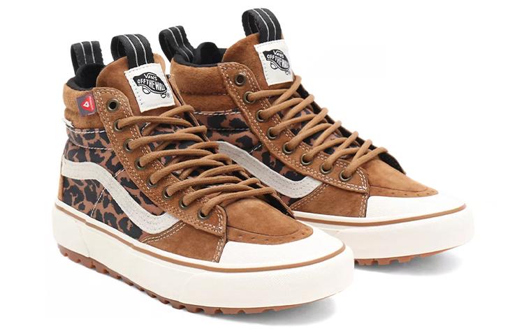 Vans Unisex SK8 Hi MTE 2 High Top Sneakers Brown Leopard 'Brown Black White' VN0A5HZZA0A