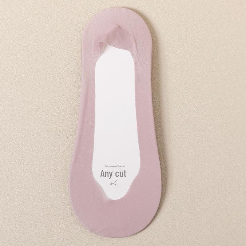 Women's Ultra-Thin Non-Slip Summer Boat Socks: Pure Cotton, Shallow, Heel-Secure, High Heel Compatible