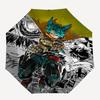 1pc My Hero Academia Boku No Hero Academia Automatic Opening & Closing Outdoor Umbrella with Katsuki Bakugo Design, Portable Tri-Fold Design, 8-R