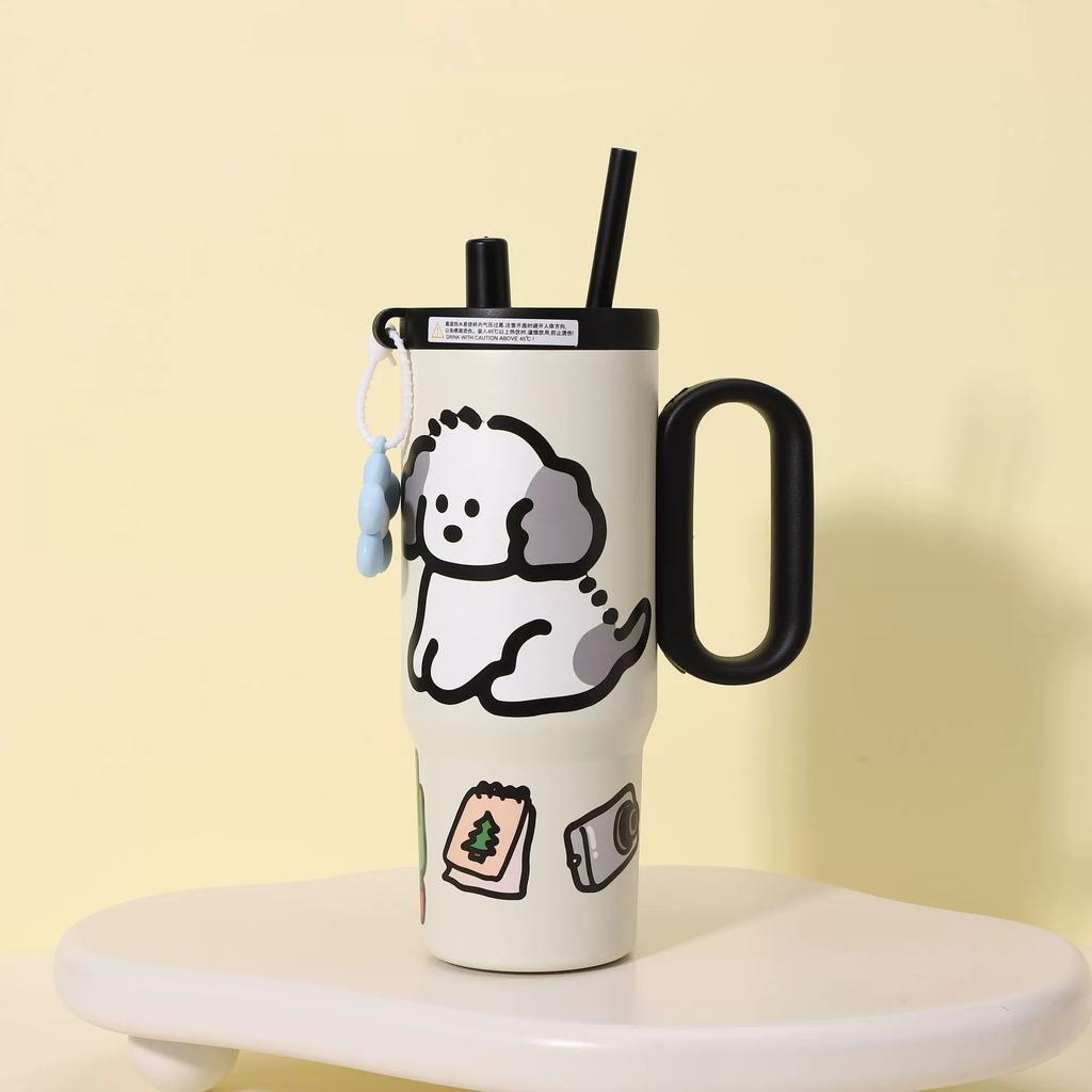 Big Mac thermos cup new twilight stainless steel handle ice cup girls high value car portable car cup