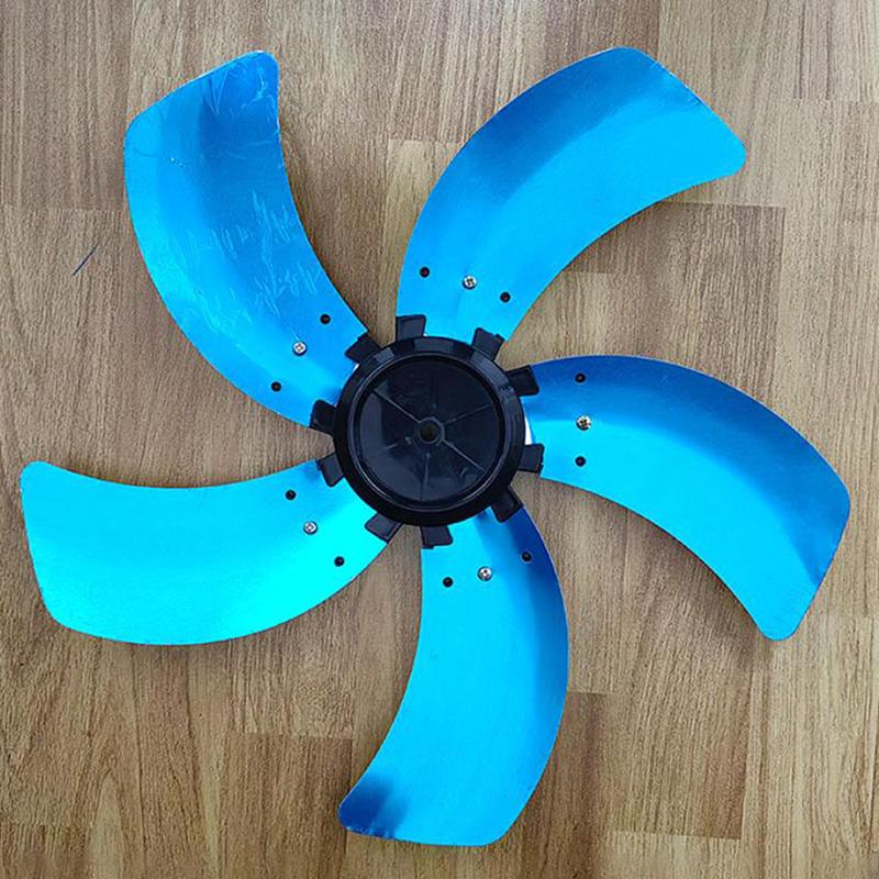 

16-дюймовая лопасть вентилятора Бытовой алюминиевый пятилопастной вентилятор с крышкой гайки Основание Домашние вентиляционные компоненты Детали вентилятора Лопасти Аксессуары синий