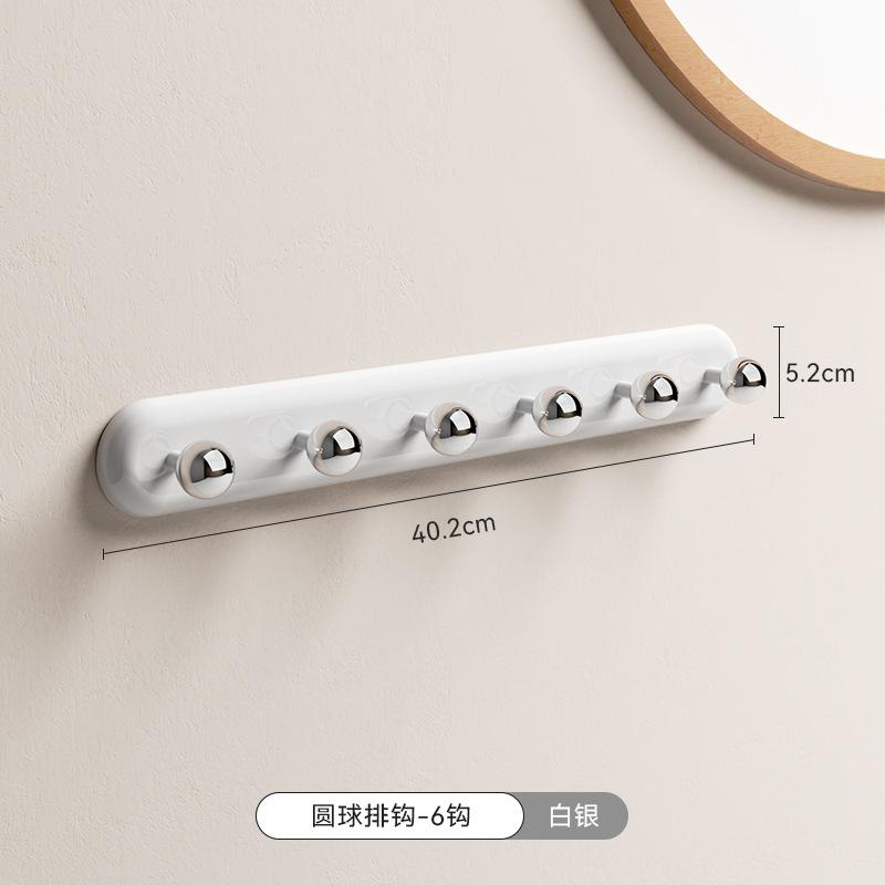 Magnetic Suction Hook Behind the Door, Row Hook, No Punching, Household Kitchen, Bathroom Adhesive Hook, Strong, Non-falling, Seamless Coat Hook