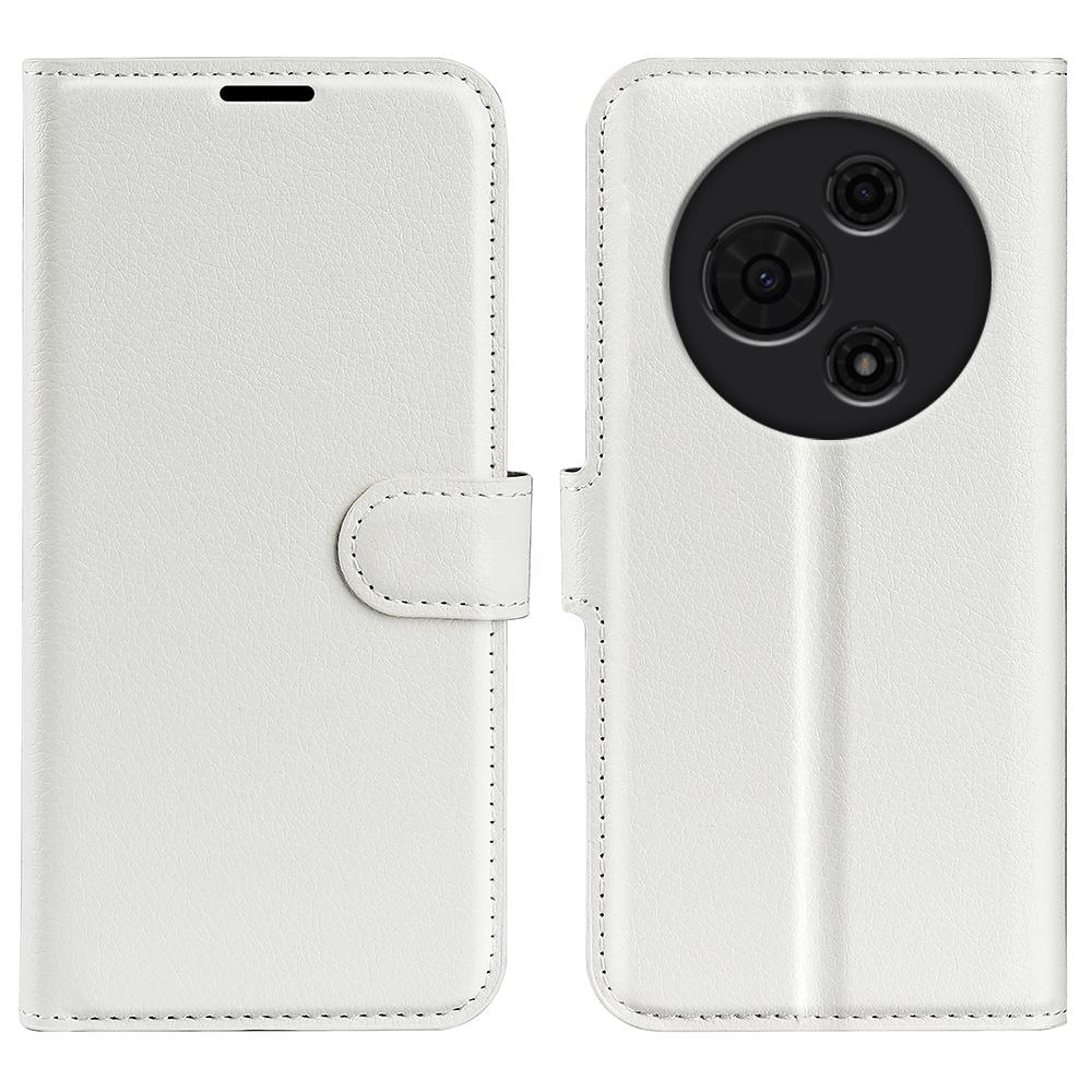 For TCL 605 4G Case Litchi Texture Shockproof Leather Wallet Phone Cover