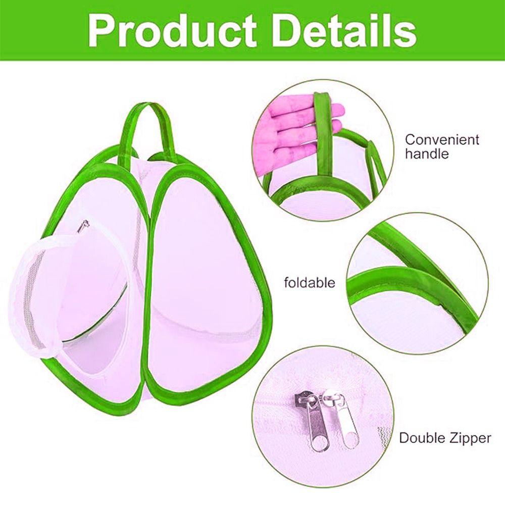 Zipper Opening Collapsible Insect Cage Green Breeding Observing Cages  Indoor Outdoor