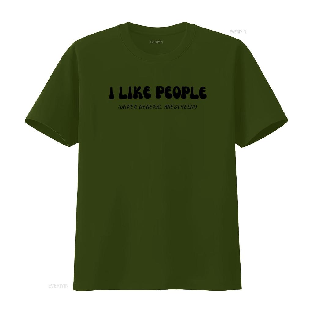 Funny Anesthesia T Shirt I Like People Under General  vintage Washed Breathable fashion designer clothes Unisex Stylish