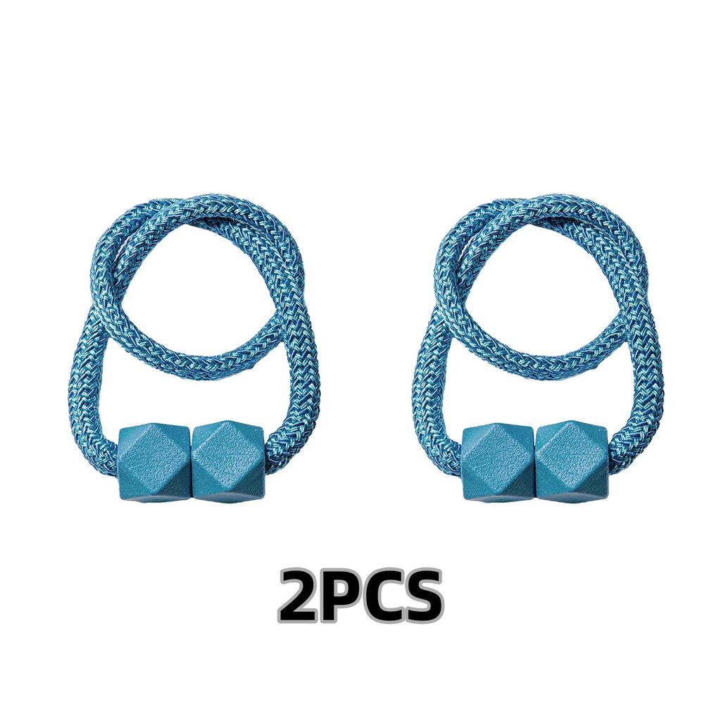 Magnetic Cube Curtain Tiebacks - No-Drill Decorative Ropes