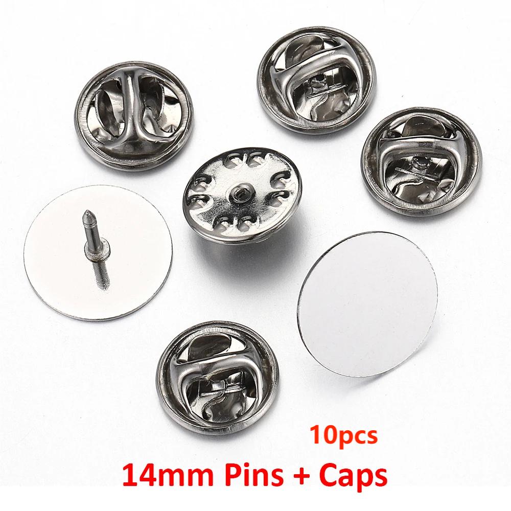 10 PS Edelstahl Schmetterling Hut Anstecknadel Set Brosche Flache Pin Basis Cabochon Manschettenknöpfe Krawattennadeln DIY Schmuckherstellung Zubehör Bastelbedarf