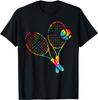 Tennis Tie Dye Regenbogen Kinder Jungen Teenager Männer Mädchen Cooles T-Shirt Herrenbekleidung Oberteile Grafik-T-Shirts Streetwear Ropa Hombre