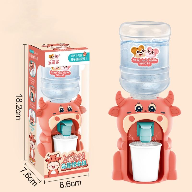 Mini Water Dispenser Baby Toy Drinking Water Hand-press Water Bottle Cute Children Role-playing Props