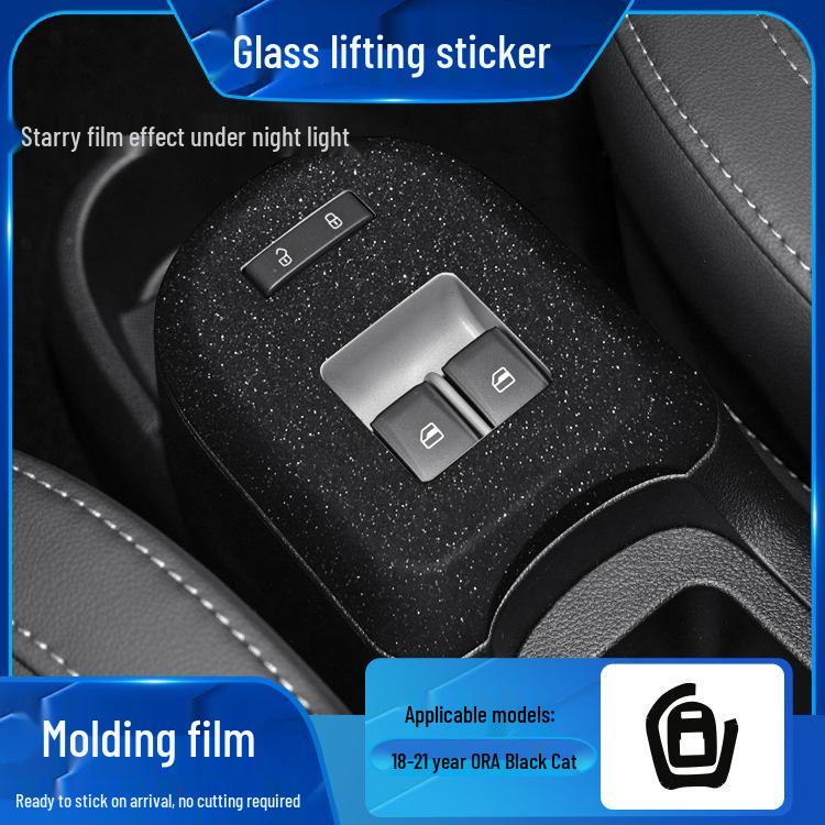 Starry Sky Film for ORA Black/Good Cat Interior Frosted Wrap Sticker Replacement