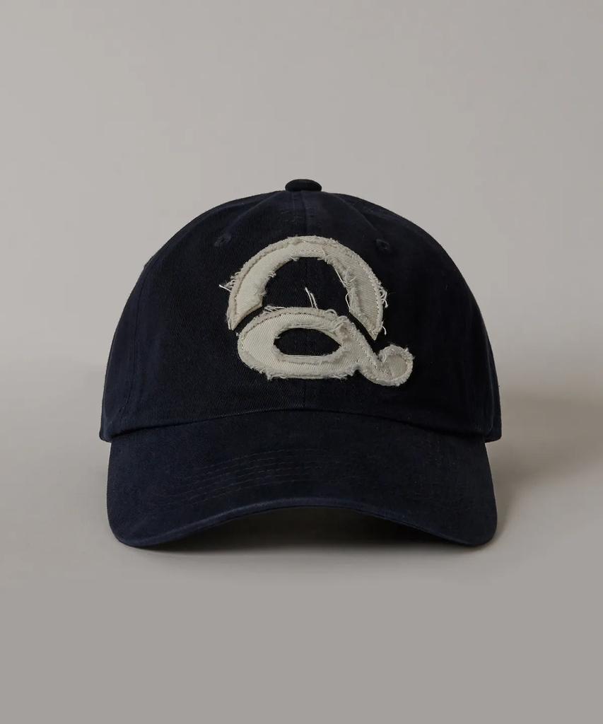 Kyuseu Washed Logo Ball Cap - Navy/White