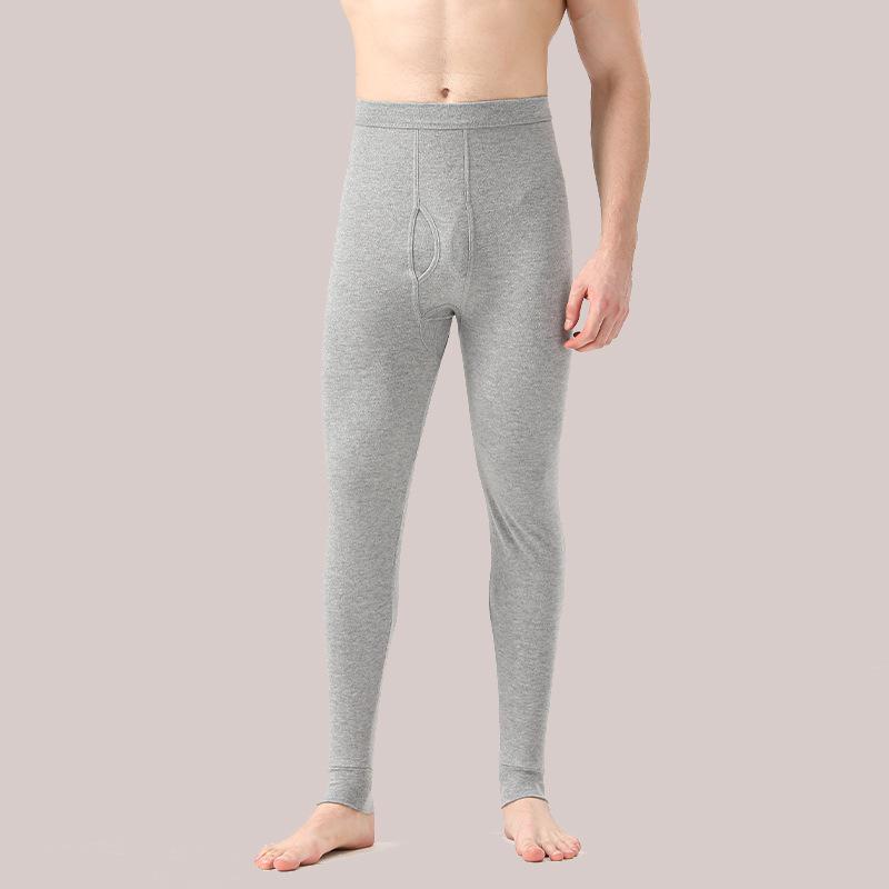 Men's Slim Fit Pure Cotton Warm Trousers - 100% Cotton, Plus Velvet, Ideal for Autumn and Winter