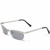FashionBerry Silver and Smoke Stylish Eyewear for Tough Slightly Bad Perfect for Mountain UV Sunglasses, Non-Prescription, Men, Tough, Scary, Guys,