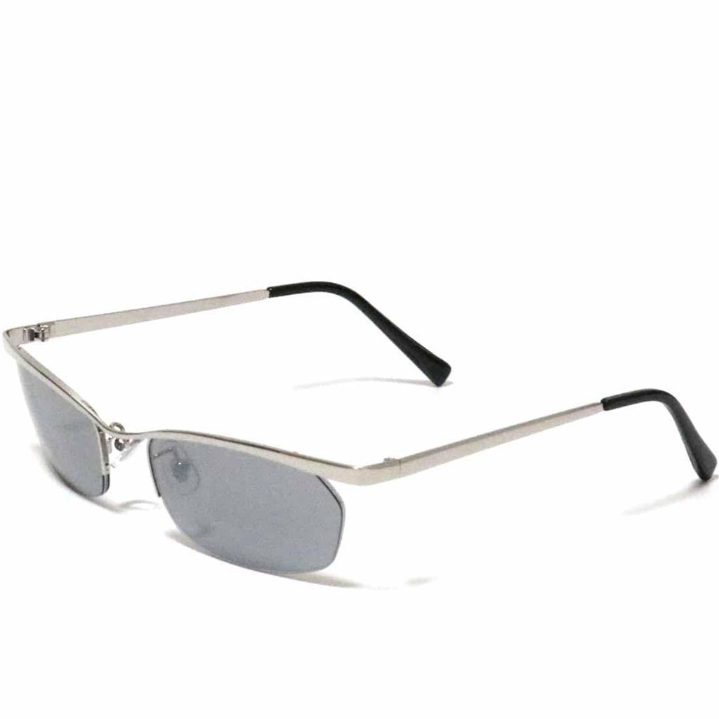 FashionBerry Silver and Smoke Stylish Eyewear for Tough Slightly Bad Perfect for Mountain UV Sunglasses, Non-Prescription, Men, Tough, Scary, Guys,