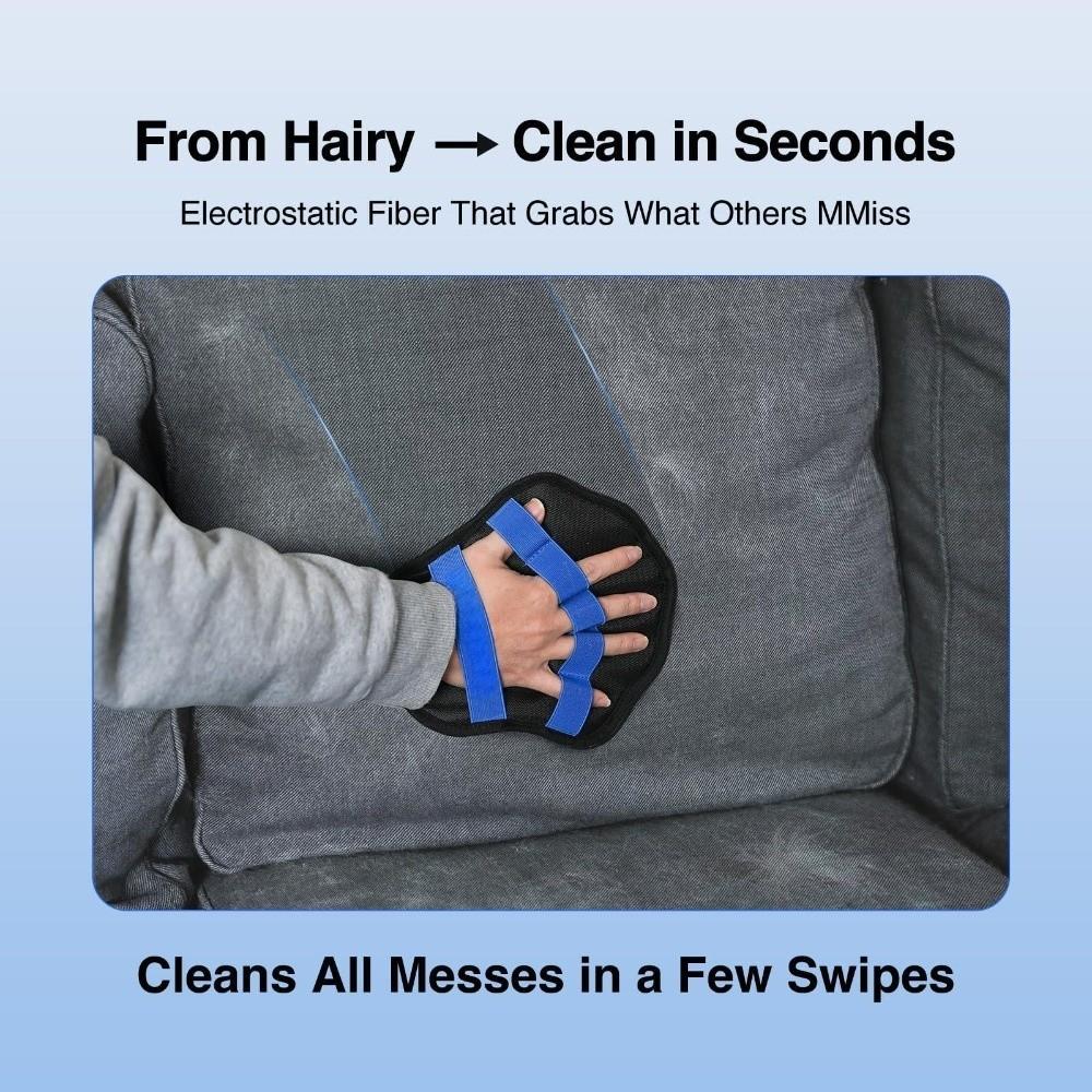 Deshedding Pet Hair Remover Glove Effective Gentle Grooming Glove Massage Function 5 Finger Grooming Mittens Shedding Season