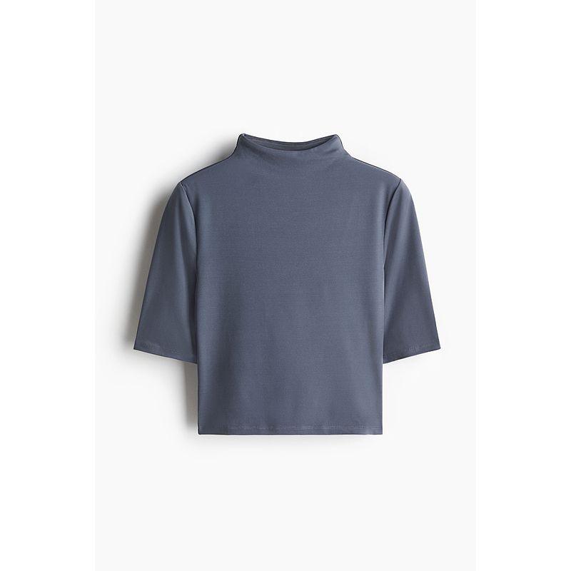 

HM Women s T-shirt Fall Slim Fit Fashion Casual Cotton round Neck Slimming Casual Half Sleeve Shirt 1267584