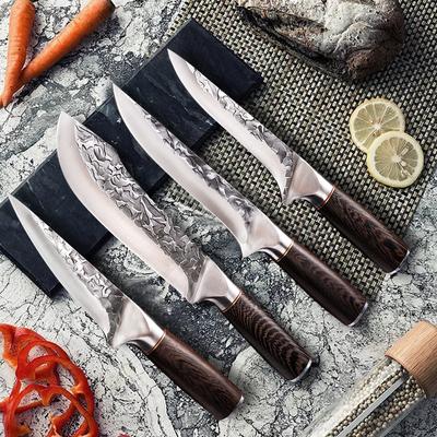 Stainless Steel Kitchen Boning Knife Handmade Fishing Knife Meat Cleaver Outdoor Cooking Butcher Knife