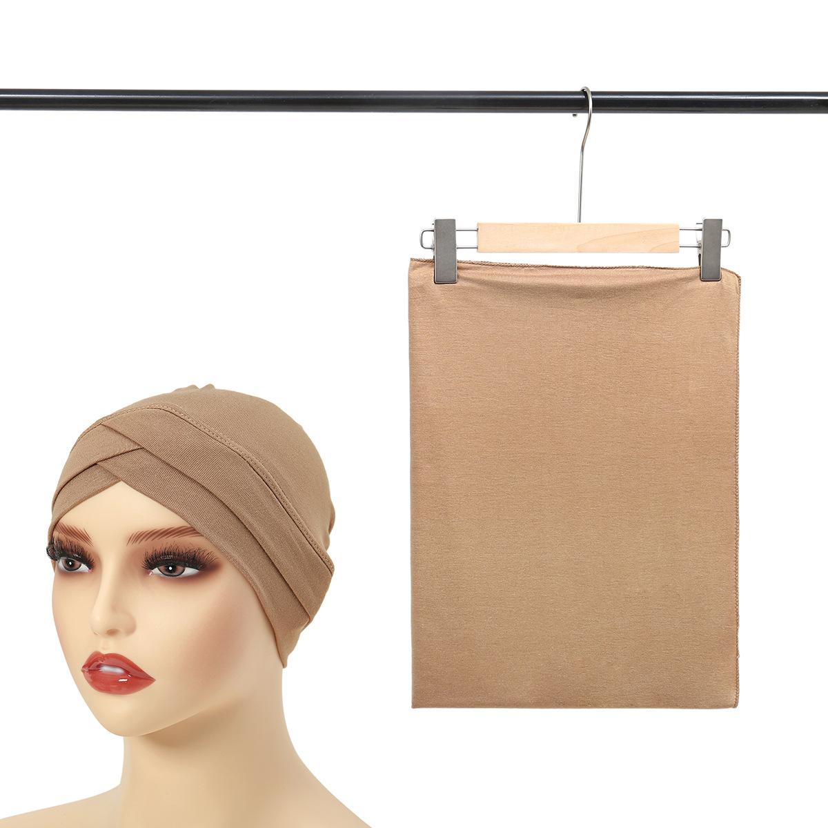 

JYL TS DIY Плетеная тюрбан-шапка с пайетками для женщин, мусульманский головной убор, полиэстер camel средний ярко-