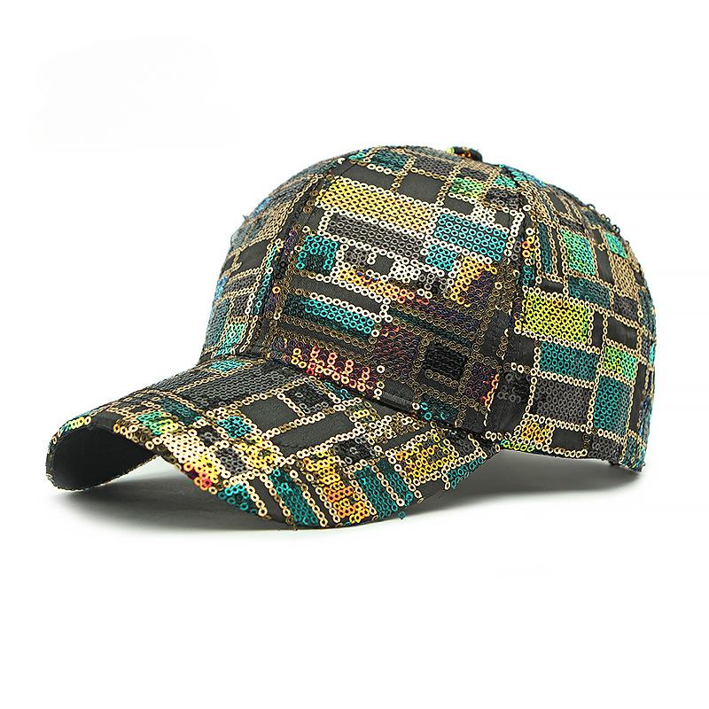 

Модная бейсболка с полной вышивкой пайетками для детей, весенне-летняя, для улицы, с солнцезащитным козырьком, создающая атмосферу шоу, кепка с жестким верхом, хип-хоп кепка Adjustable чёрный