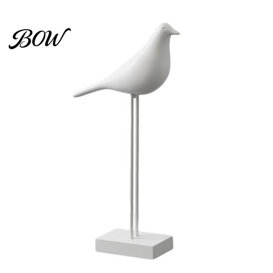 Anspruchsvolle Nachttisch-Ornamente Schwarz-Weiß Vogel-Figur, Minimalistische Moderne Kunstskulptur für TV Zeitgenössisches Büro Schreibtisch