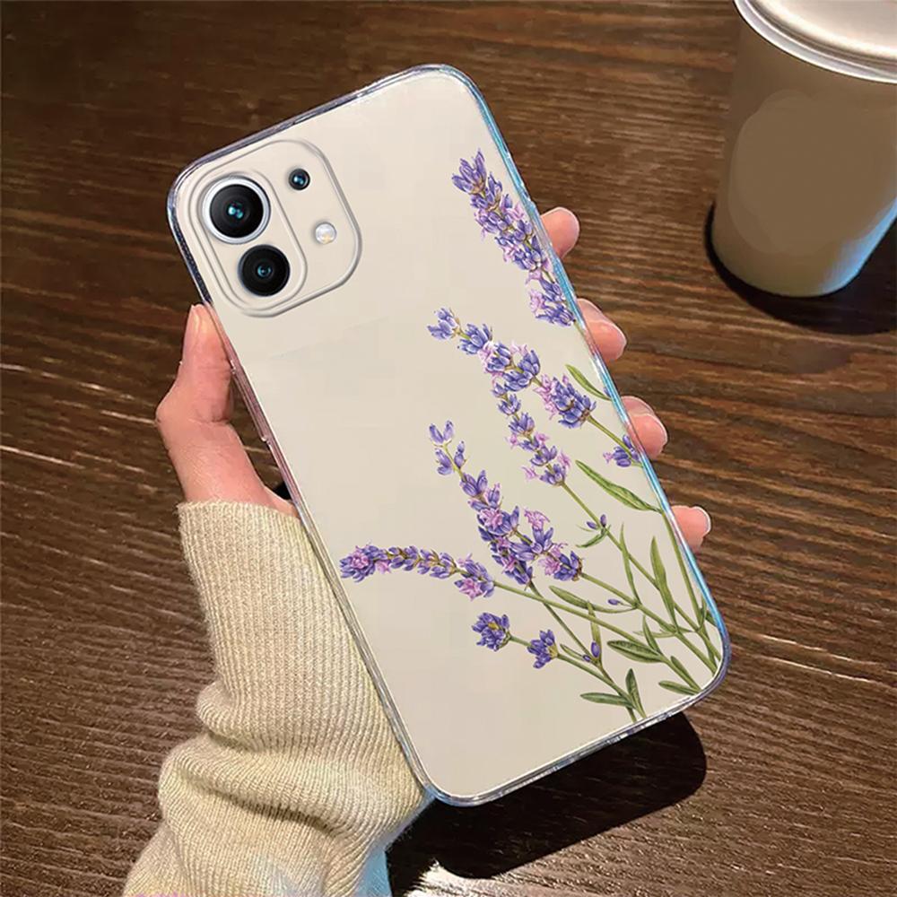 Rose Flower Phone Case Transparent Clear For Xiaomi 13T 14T 15T 11T 12T 10T 13 14 11 12 Lite Oil Painting Women Silicone Cover