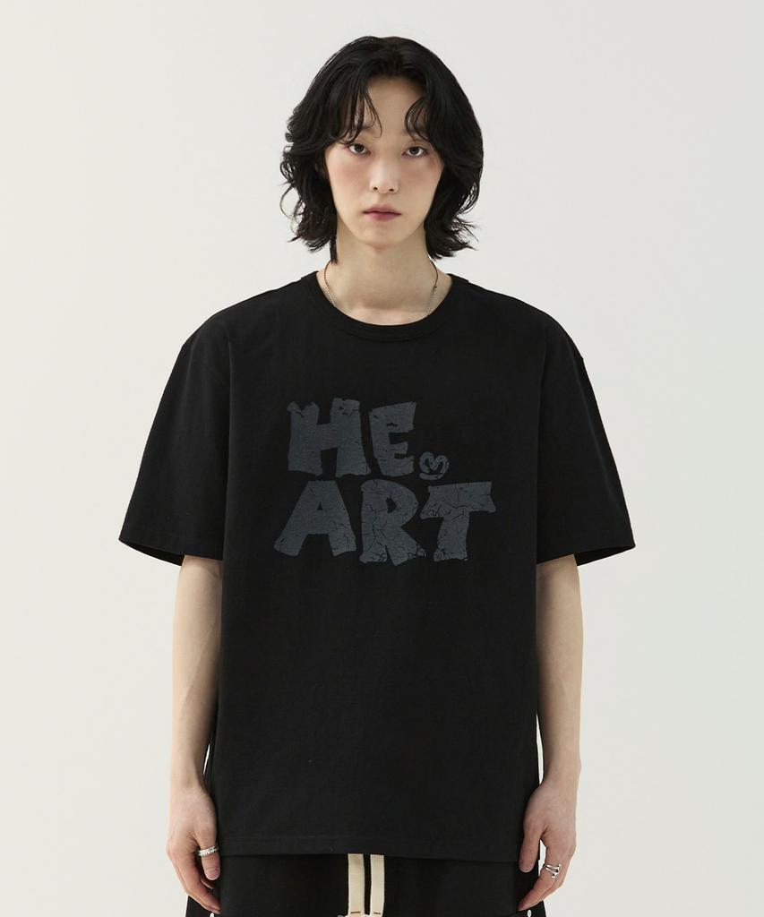 Mimdeowodeulobeu One Heart T-Shirt_Black