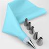 Silicone Icing Piping Cream Pastry Bag Stainless Steel Nozzle Pastry Converter DIY Cake Decorating Tools