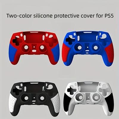 PS5 Elite Game Handle Protective Case with Dual Color Silicone Soft Shell for Anti Slip, Anti Scratch and Thickening Design
