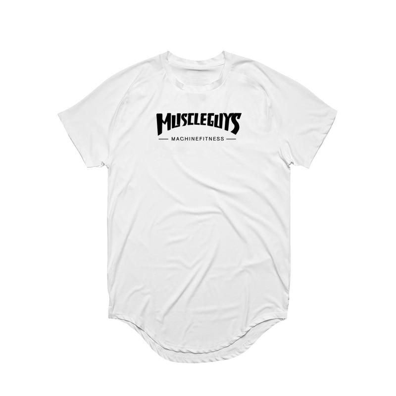 

Фітнес-футболка Muscleguys з коротким рукавом, чоловіча еластична однотонна спортивна спортивна топка для бігу XXL білий