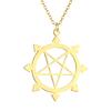 Kinitial Exquisite fashion earrings Algol Chaos plated pentant necklace A birthday gift from Eight pointed star to a loved one