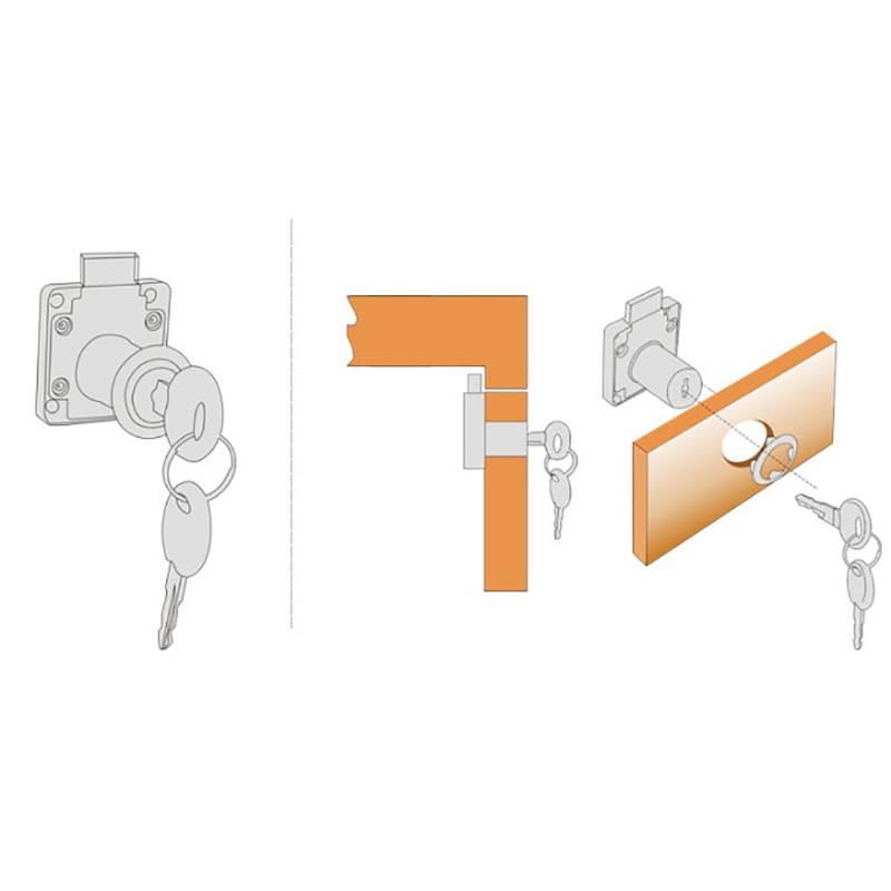 4x Locks & 8 Keys Cam Furniture Lock Door Cupboard Cabinet Letter Mailbox Drawer