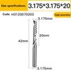 Abwärtsfräser Einschnecken-Schaftfräser 3,175 Wolframkarbid CNC-Werkzeug Fräser Gravur Spiralbohrer