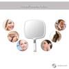 Snowflake Large Hand Mirror with Handle, Hairdresser Mirror (White)