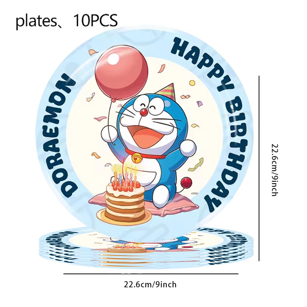 Cartoon Doraemoned Birthday Party Decor GameCartoon Dor Disposable Tableware Cake Topper Kids Boy Party Supplies Baby Shower Toy